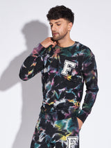 Multi Colour Tie and Dye Oversized Sweatshirt Sweatshirts Fugazee 