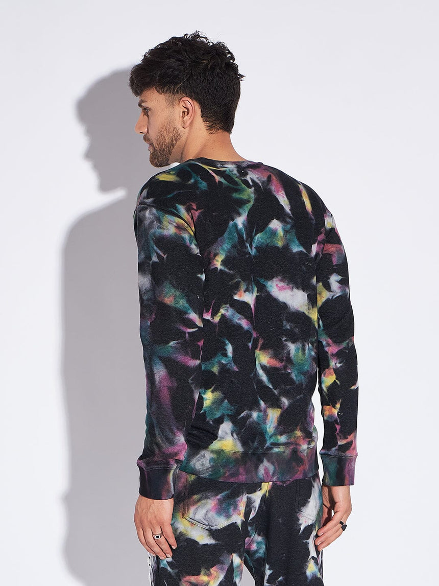 Multi Colour Tie and Dye Oversized Sweatshirt Sweatshirts Fugazee 