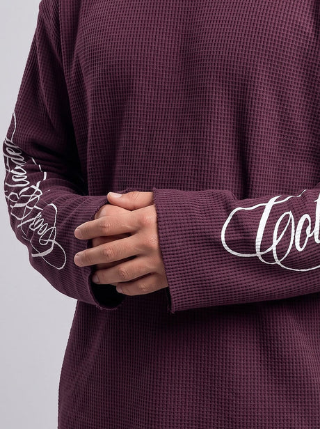 Maroon Cold Blooded Cropped Waffle Tshirt T-Shirts Fugazee 