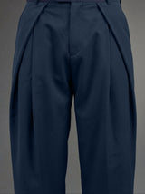 Navy Pleated Korean Trousers Trousers Fugazee 