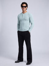 Aqua Parker Ribbed Henley Tshirt T-Shirts Fugazee 