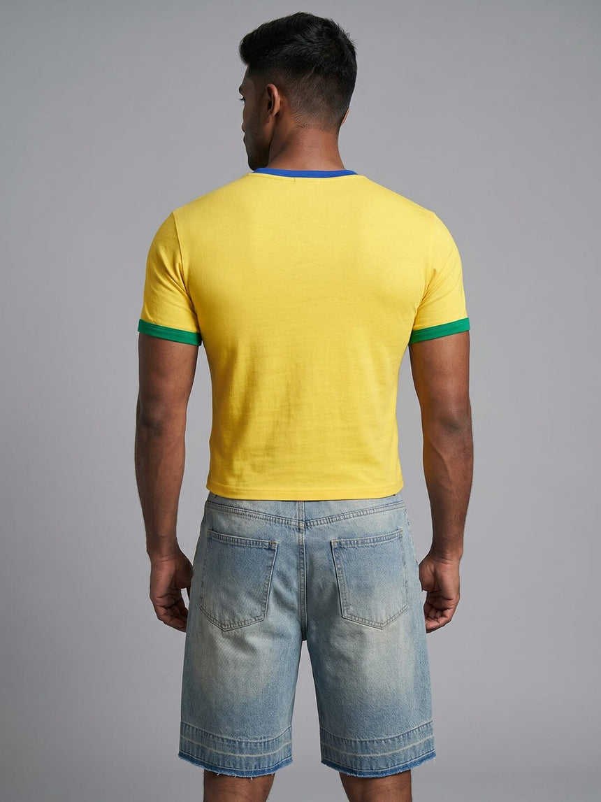 Brazil Retro Ringer Tshirt T-Shirts Fugazee 