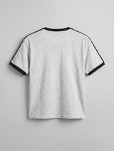 Grey Melange Taped Ringer Tshirt T-Shirts Fugazee 