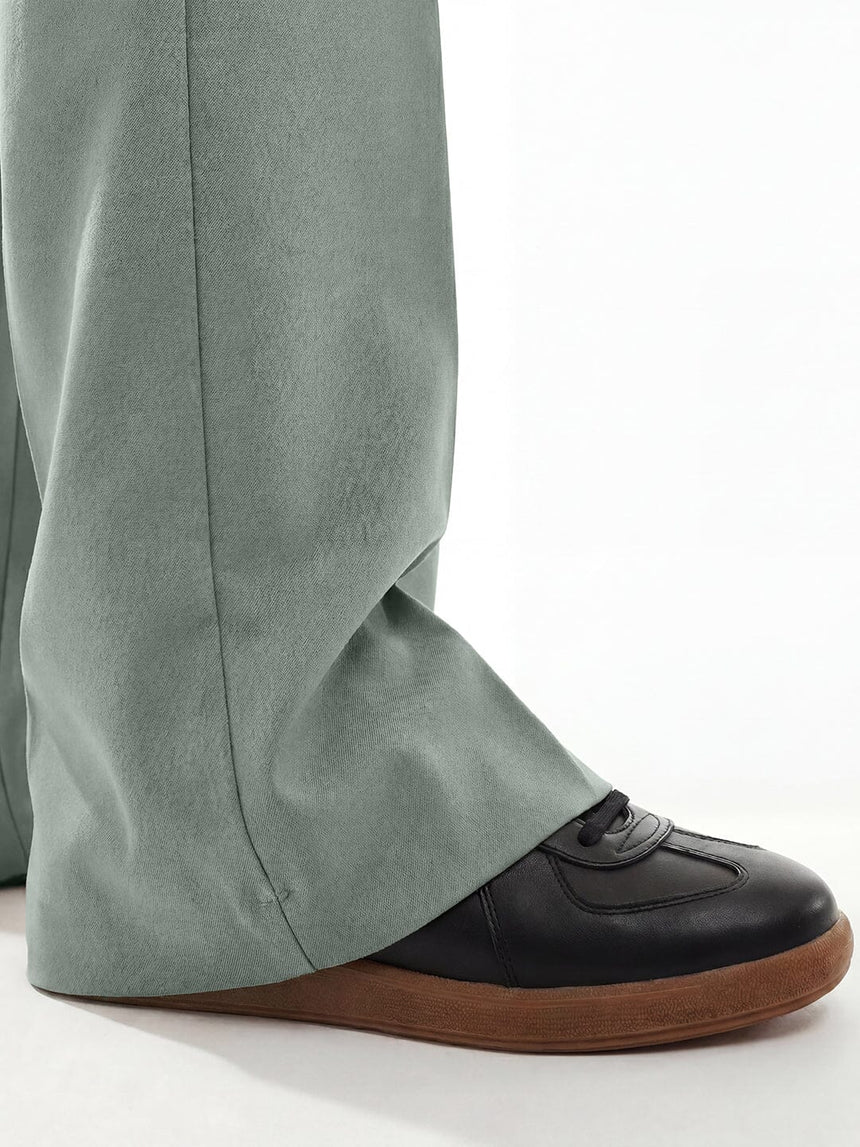 Foam Green Highwaisted Bell Bottom Trousers Trousers Fugazee 