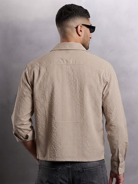 Mahagony Checkered Graphic Quarter Shirt Shirts Fugazee 