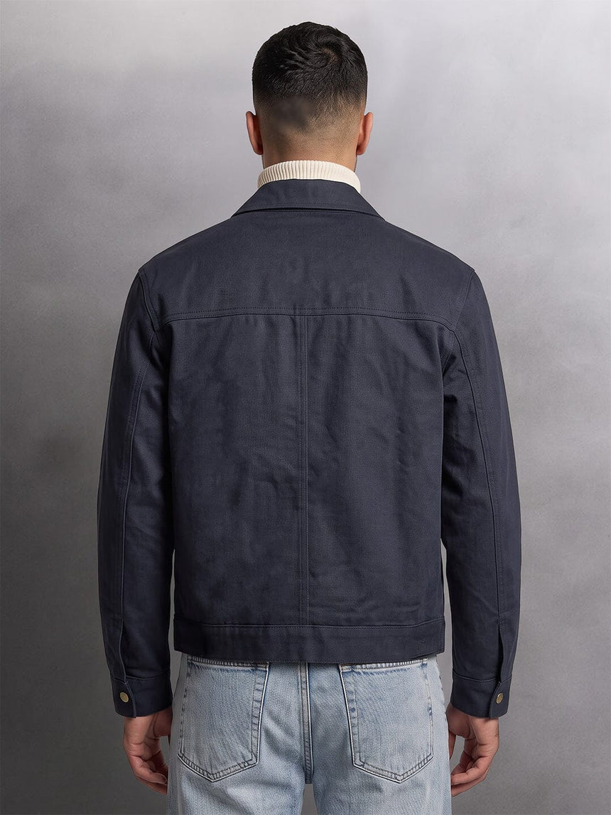 Navy Twill Fireman Clasp Jacket Jackets Fugazee 