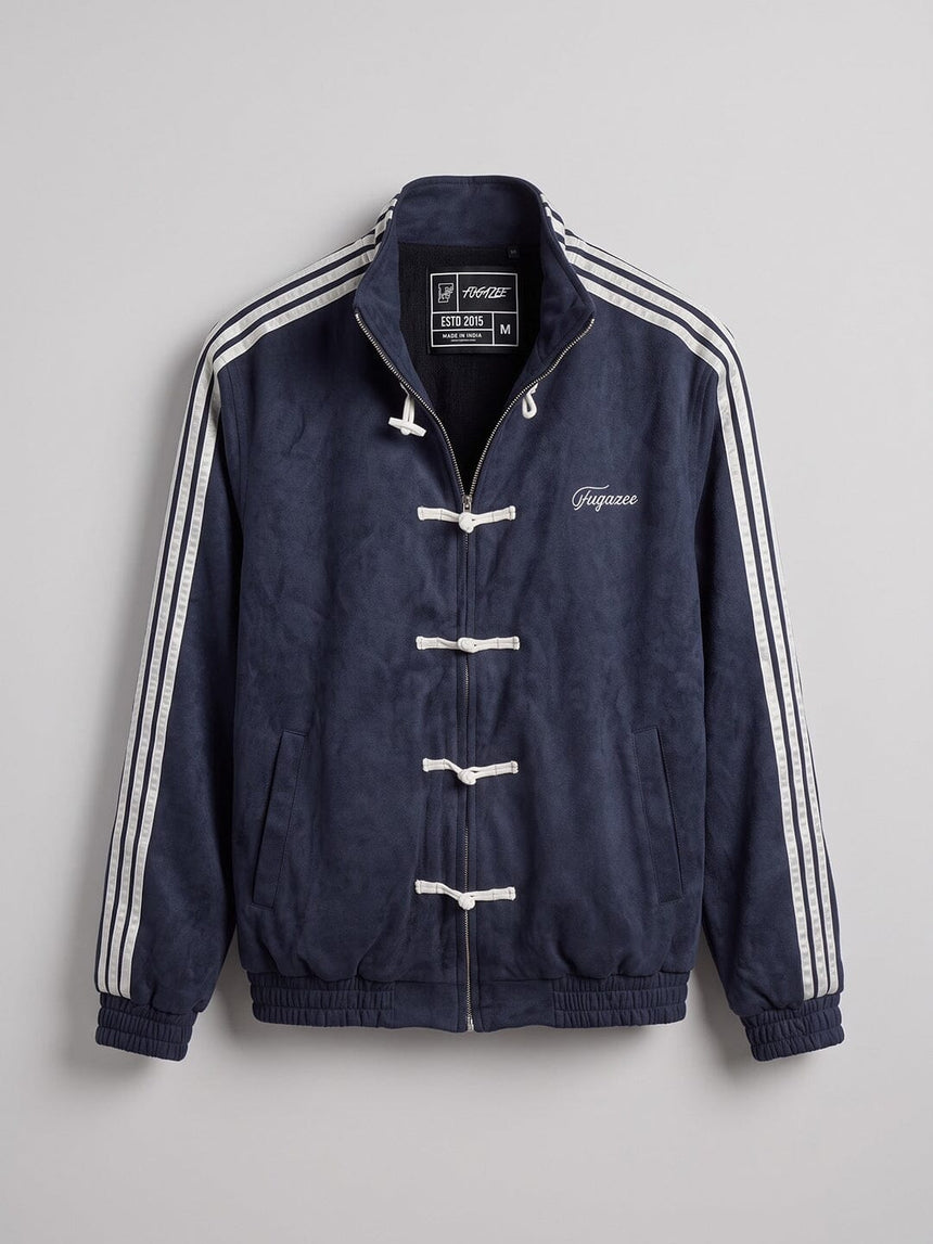 Navy CNY Suede Jacket Jackets Fugazee 