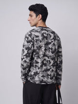 Grey Camo Waffle Longsleeve Tshirt T-Shirts Fugazee 