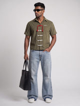 Olive Corduroy Cheongsam Shirt Shirts Fugazee 
