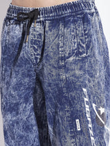 Blue Acid Washed Sweatshirt & Jogger Combo Tracksuit Tracksuits Fugazee 
