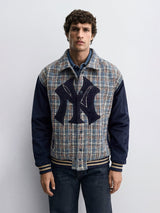 Blue Tweed NY Applique Jacket Jackets Fugazee 