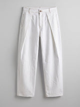 White washed Pleated Denim Jeans Fugazee 
