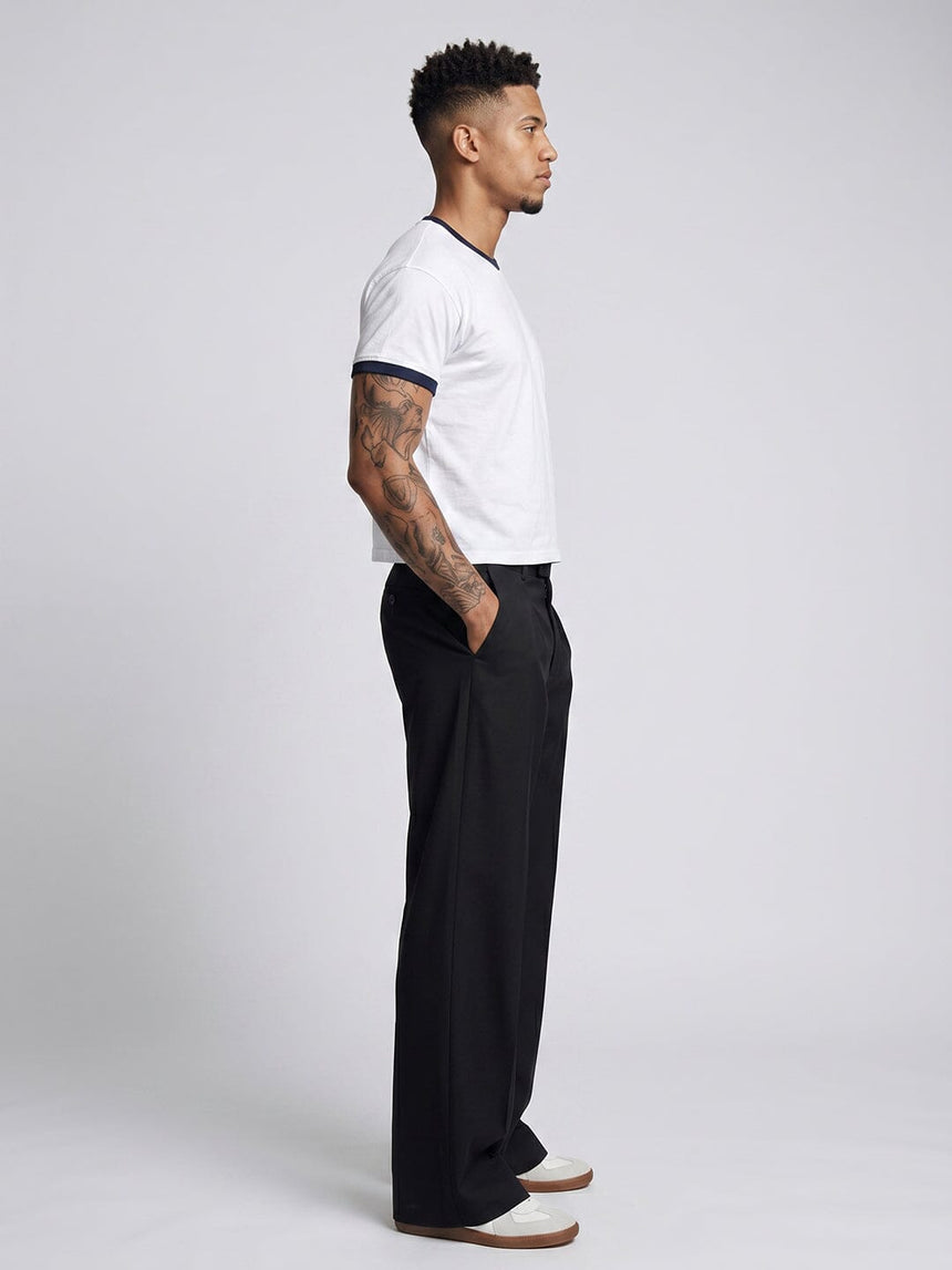 White Cropped Ringer Tshirt T-Shirts Fugazee 