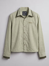 Sage Green Double Collared Cropped Corduroy Shirt Shirts Fugazee 