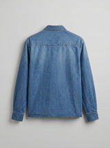 Denim Chinese Frog Buttoned Cropped Denim Shirt Shirts Fugazee 