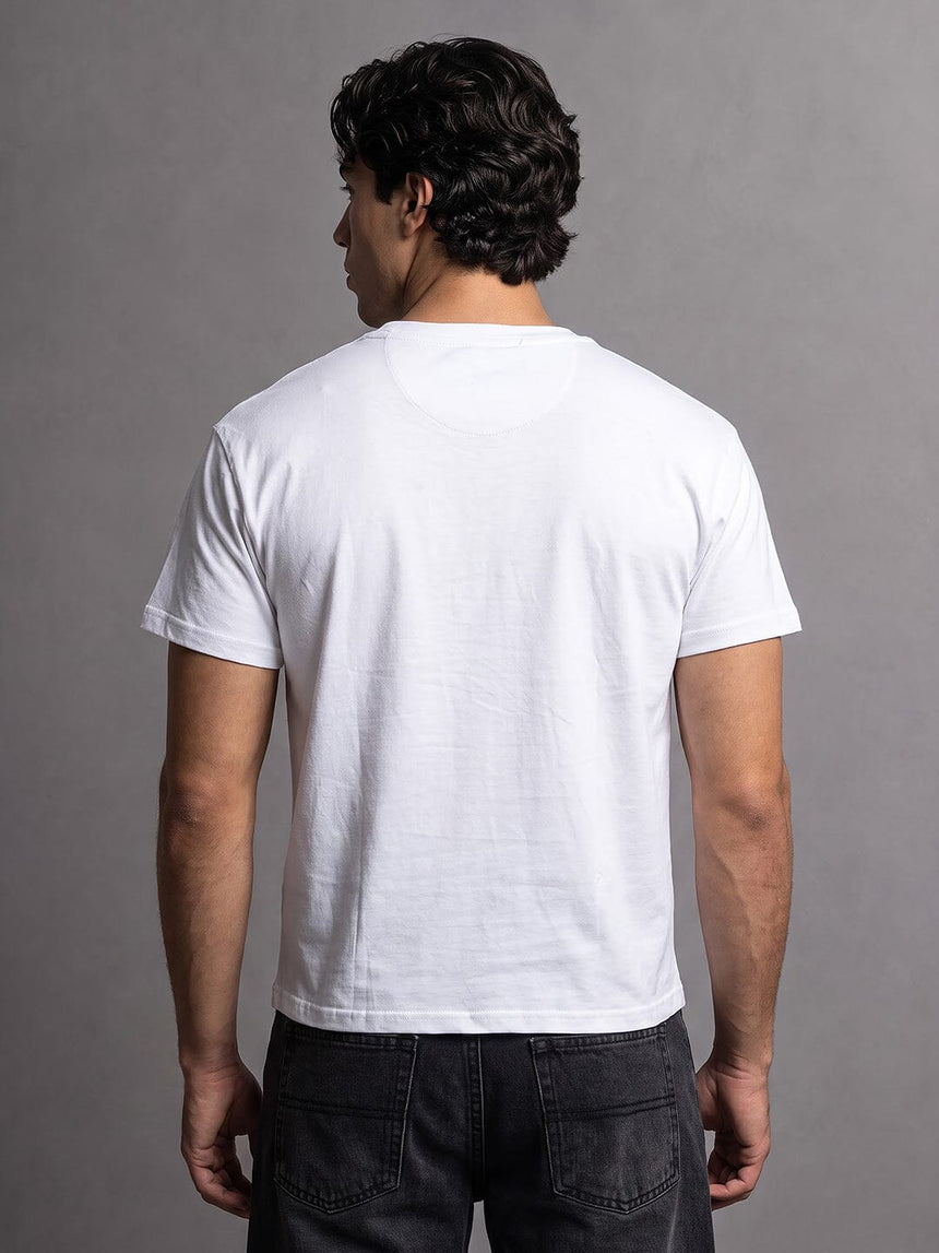 White Solid Cropped Tshirt T-Shirts Fugazee 