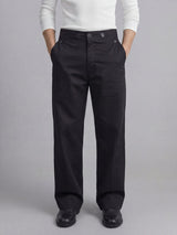 Black Switch-Flip Pleated Trousers Trousers Fugazee 