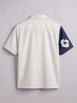 Floral Split Corduroy Denim Shirt Shirts Fugazee 