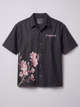 Black Sakura Denim Shirt Shirts Fugazee 