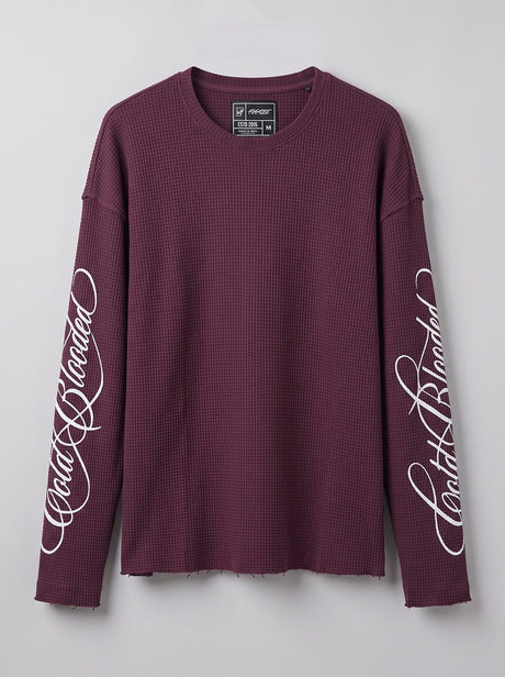Maroon Cold Blooded Cropped Waffle Tshirt T-Shirts Fugazee 