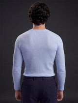 Sky Blue Ribbed Henley Longsleeves Tshirt T-Shirts Fugazee 