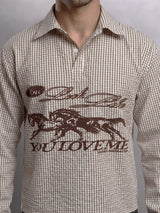 Mahagony Checkered Graphic Quarter Shirt Shirts Fugazee 