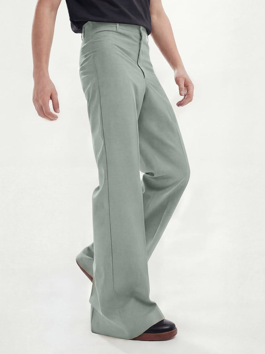Foam Green Highwaisted Bell Bottom Trousers Trousers Fugazee 