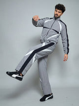 Grey Crescent Cut And Sew Tracksuit Tracksuits Fugazee 