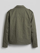 Olive Twill Heavyweight Harrington Cropped Jacket Jackets Fugazee 