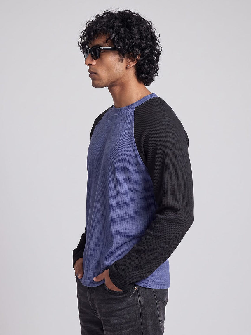 Dutch Blue Waffle Raglan Longsleeve Tshirt T-Shirts Fugazee 