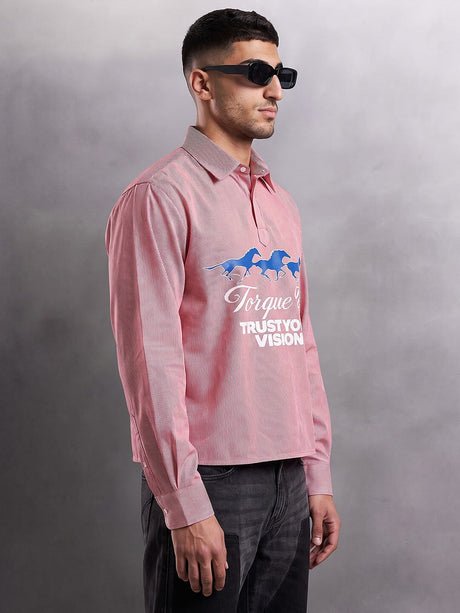 Amber Striped Quarter Cropped Shirt Shirts Fugazee 