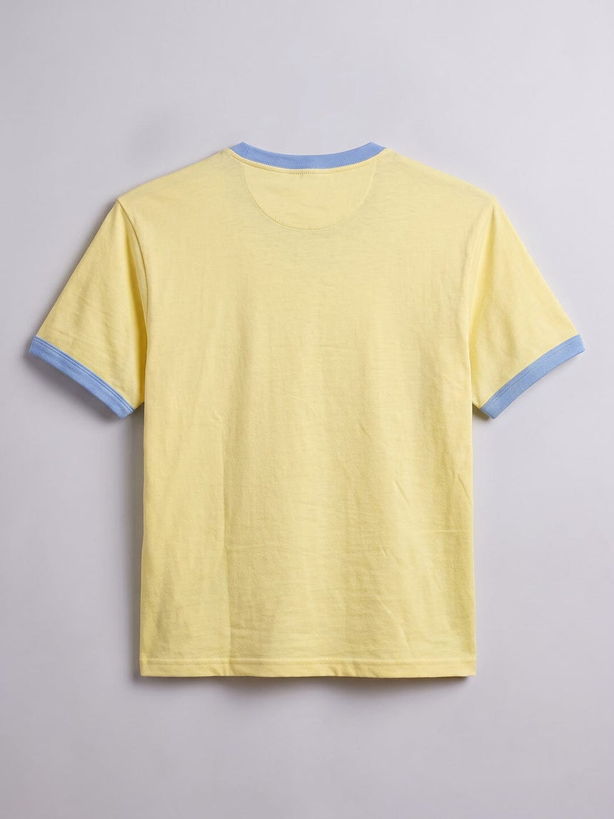 Butter Yellow Graphic Ringer Tshirt T-Shirts Fugazee 
