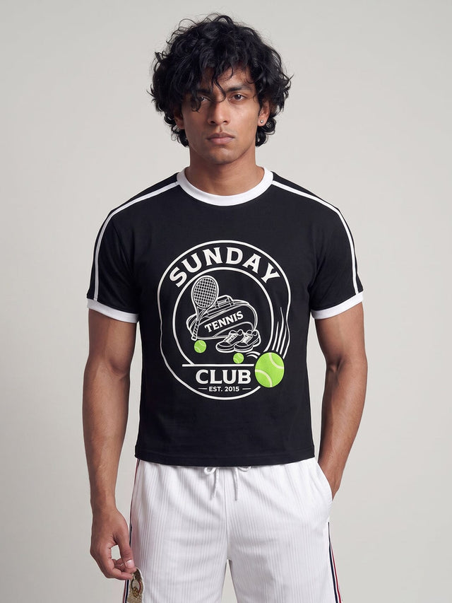 Black Sunday Club Ringer Tshirt T-Shirts Fugazee 