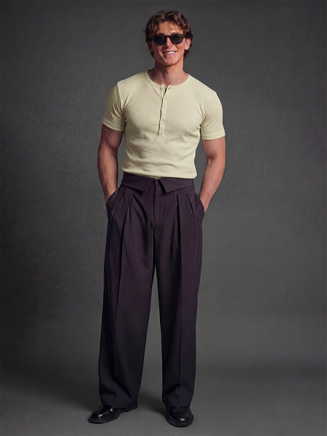 Sage Ribbed Henley Short Sleeves Tshirt T-Shirts Fugazee 