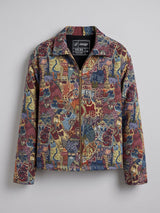 Abstract Tapestry Cropped Harrington Jacket Jackets Fugazee 