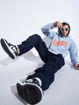 Sky Pigment Washed Graphic Cropped Hoodie Sweatshirts Fugazee 