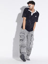 Stone Washed Baggy Cargo Pants