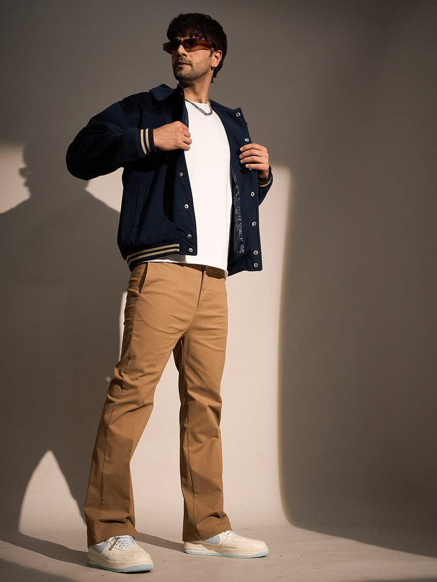 Navy Polar Fleece Varsity Jacket Jackets Fugazee 