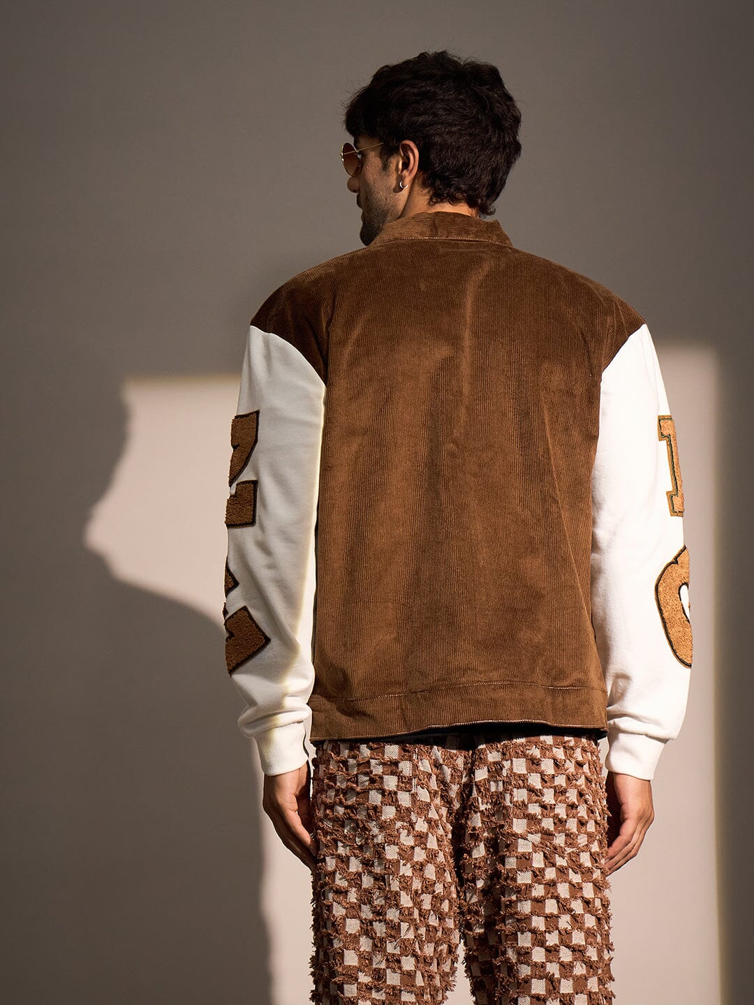 Brown Corduroy Letterman Jacket | Buy Men Jacket | Fugazee – FUGAZEE
