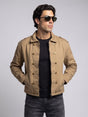 Biege Heavyweight Cropped Harrington Jacket Jackets Fugazee 