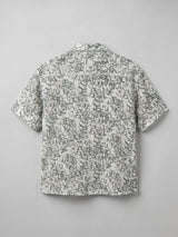 Green Floral Mesh Cropped Shirt Shirts Fugazee 