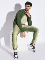 Olive Bleach Dyed Oversized Sweatshirt Sweatshirts Fugazee 