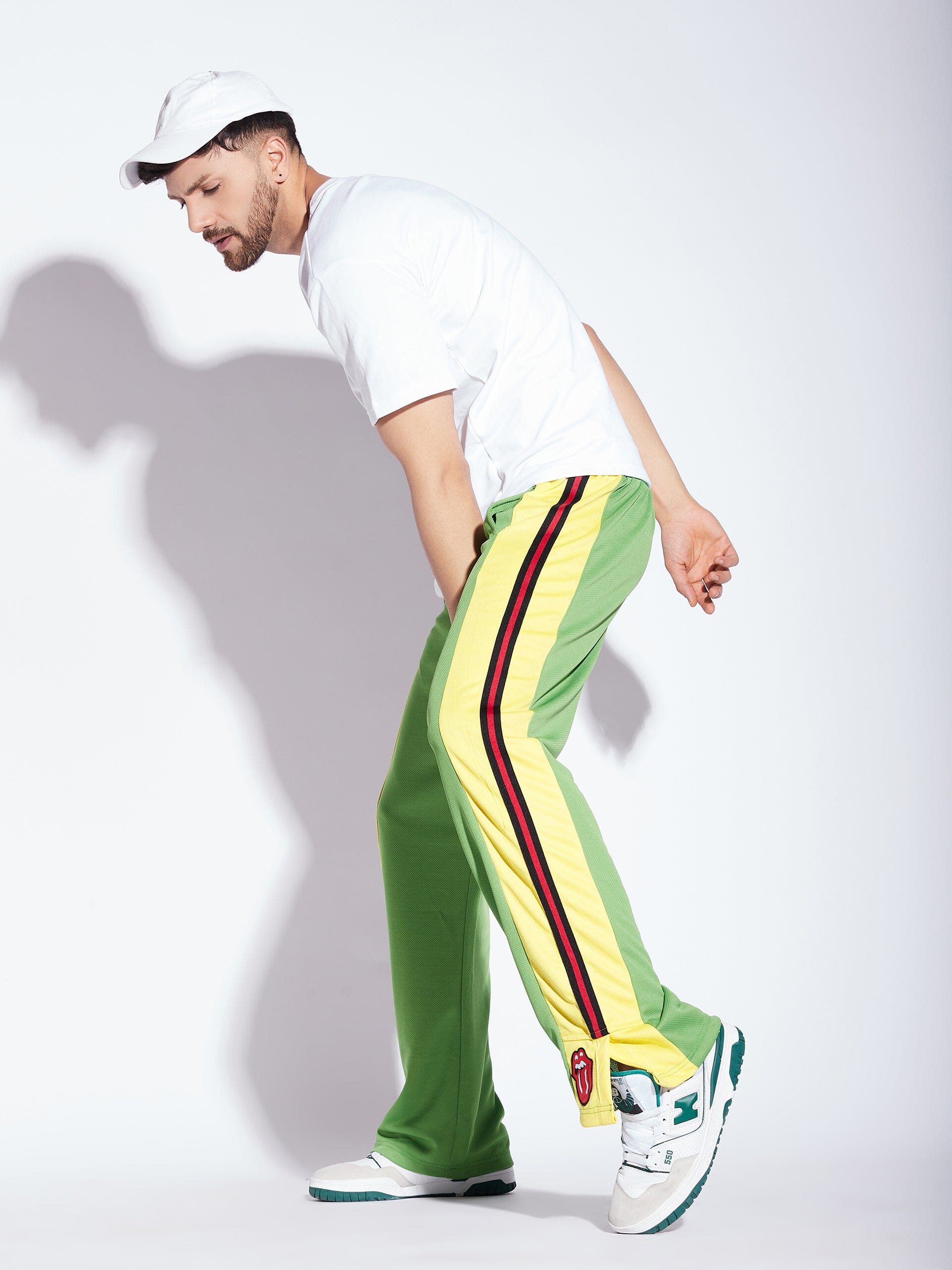 Bright Green Mesh Boot Cut Trackpant   Buy Wide Legged Trousers