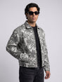 Ecru Tiger Tapersty Cropped Harrington Jacket Jackets Fugazee 