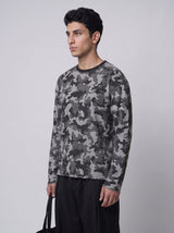 Grey Camo Waffle Longsleeve Tshirt T-Shirts Fugazee 