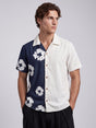 Floral Split Corduroy Denim Shirt Shirts Fugazee 