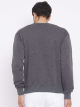 Charcoal Contrast Patch Pocket Sweatshirt Sweatshirts Fugazee 