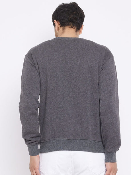 Charcoal Contrast Patch Pocket Sweatshirt Sweatshirts Fugazee 