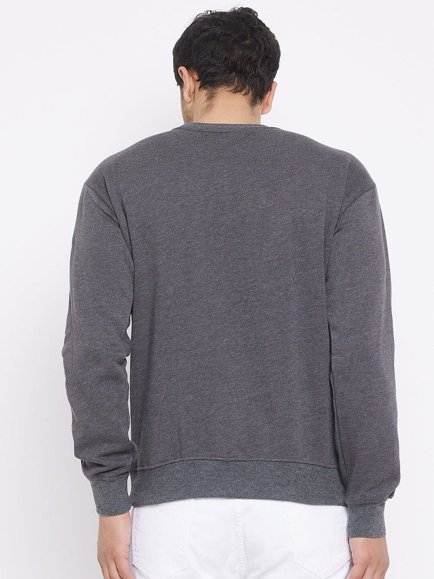 Charcoal Contrast Patch Pocket Sweatshirt Sweatshirts Fugazee 