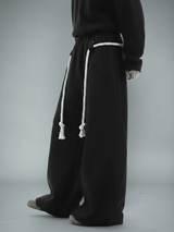 Black Urban Knot Barrel Fit Trackpants Trackpants Fugazee 